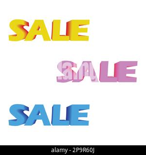 Sale 3d Text Stock Vector