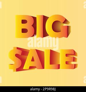 Big Sale Text Effect Stock Vector