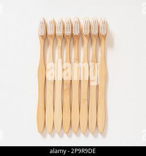 Close-up of toothbrushes on a white background Stock Photo