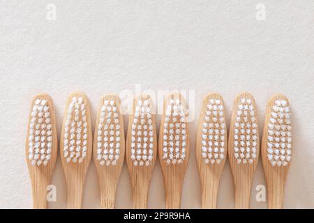 Close-up of toothbrushes on a white background Stock Photo
