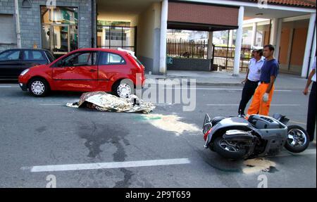 The body of Andrea Pininfarina, 51, president and CEO of