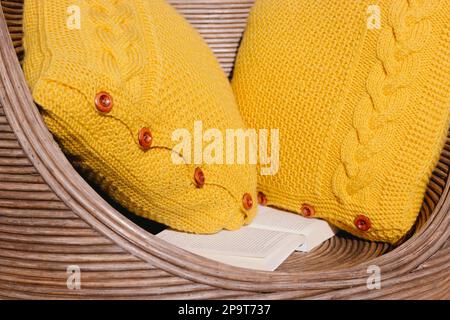 Clothing made by knitted wool Stock Photo