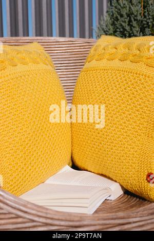 Clothing made by knitted wool Stock Photo