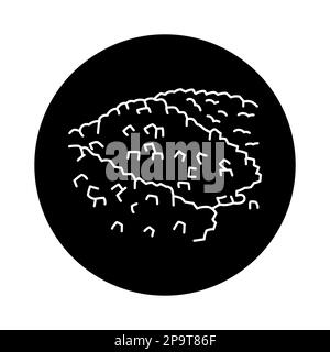 Microplastics granules black line icon. Ecology pollution. Pictogram ...
