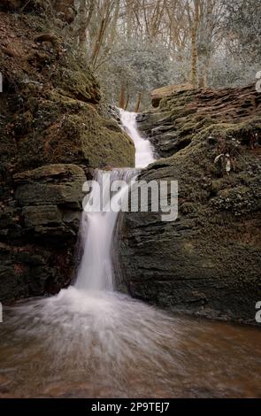 High Littleton waterfall Stock Photo Alamy