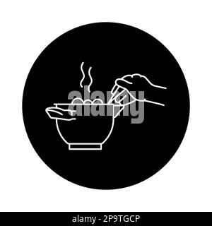 Cook soup color line icon. Cooking food. Meal preparation Stock Vector