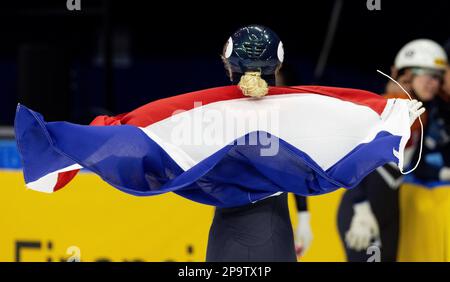 SEOUL - Xandra Velzeboer wins gold in the 500 meters during the Short Track World Championships in South Korea. ANP IRIS VANDEN BROEK Credit: ANP/Alamy Live News Stock Photo