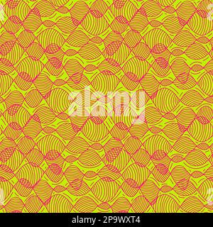 Pink and green seamless pattern with neon acidic abstract geometric ...
