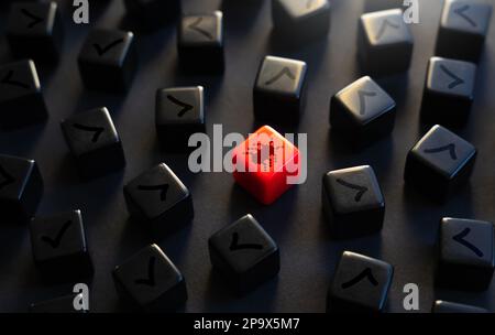 Find the code bug. Error detection. Troubleshooting. Debugging, testing and code review. Programming. Fault or glitch that causes software to malfunct Stock Photo