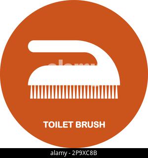 toilet brush icon vector illustration symbol design Stock Vector