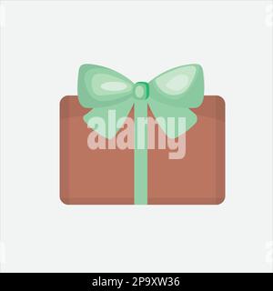 vector gift box on white background. Stock Vector