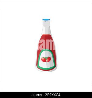 tomato sauce bottle vector art Stock Vector