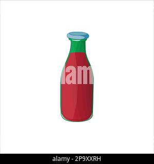 bottle glass juice vector art Stock Vector