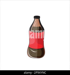 plastic bottle and aluminum can of water and sweet soda. Stock Vector