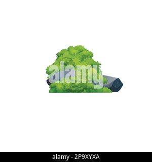 forest with big rock vector art. Stock Vector