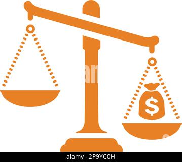 Balance icon, debt, mortgage loan, taxes. Beautiful design and fully editable vector for commercial, print media, web or any type of design projects. Stock Vector