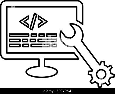 html management, coding icon. Beautiful design and fully editable vector for commercial use, printed files and presentations, Promotional Materials, w Stock Vector