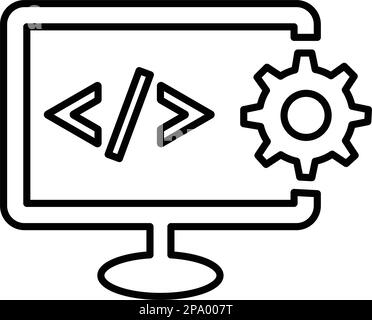 code, html management icon. Beautiful design and fully editable vector for commercial use, printed files and presentations, Promotional Materials, web Stock Vector