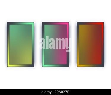 Glass morphism mesh colorful frames, colorful gradient background wallpaper Stock Photo