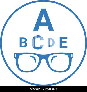 Eye test icon, consultation, eyesight, vector graphics for various use. Stock Vector