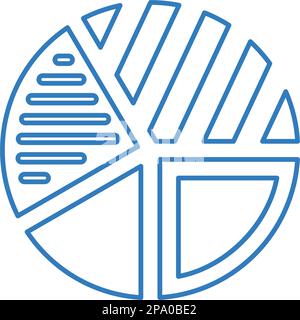 Financial analysis, statistics, pie chart icon for any use like print media, web, stock images, commercial use or any kind of design project. Stock Vector