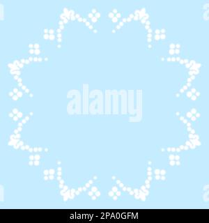 White round frame, made from dots and ornamental design elements, Blur effect transparent vector Stock Vector