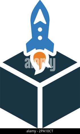 Product launch, startup icon. Fully editable vector EPS use for printed ...