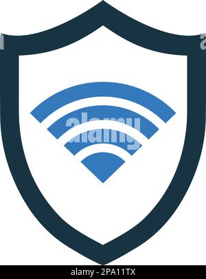 Protection, WIFI security icon - Perfect use for print media, web, stock images, commercial use or any kind of design project. Stock Vector