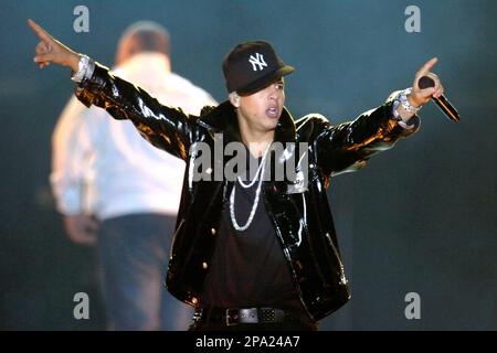 Puerto Rican singer Daddy Yankee speaks during a panel at Billboard Latin  Music Week, Wednesday, Sept. 22, 2021, in Miami Beach, Fla. (AP  Photo/Wilfredo Lee Stock Photo - Alamy