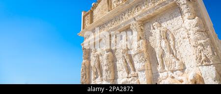 The greek fountain is located in Gallipoli, near the bridge that connects the new town to the old town. This fountain is the oldest in Italy, and is Stock Photo