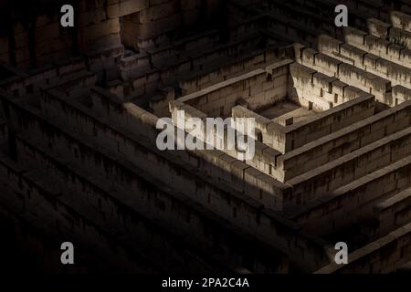 Labyrinth made of stone: conceptual for question, freedom and journey Stock Photo