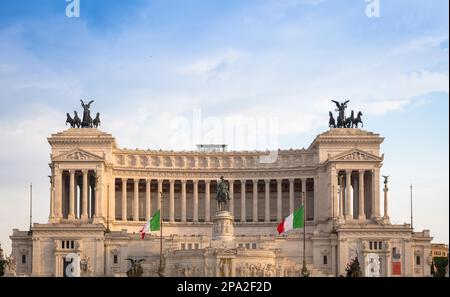 ROME, ITALY - CIRCA AUGUST 2020: Vittoriano Monument located in Piazza Venezia (Venice Square) Stock Photo