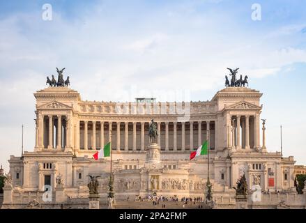 ROME, ITALY - CIRCA AUGUST 2020: Vittoriano Monument located in Piazza Venezia (Venice Square) Stock Photo