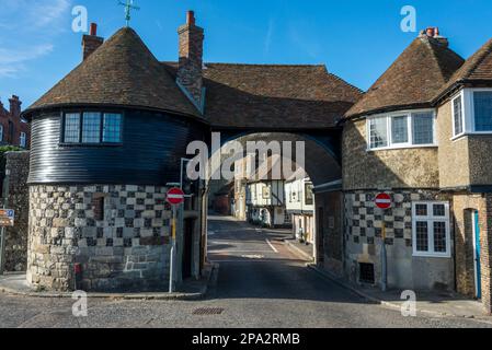 The Barbican at Sandwich in Kent, England, was built in the 16th ...