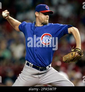 Chicago Cubs closer Kerry Wood follows through against the San