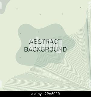 Abstract banner template with beautiful wavy lines and simple geometric shapes, modern design Stock Vector