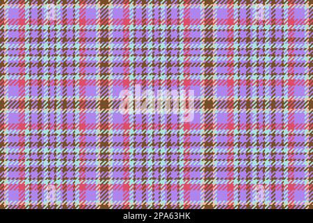 Pattern fabric seamless. Background tartan textile. Plaid vector texture check in orange and red colors. Stock Vector