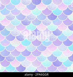 Abstract seamless pattern. Scale animal background. Fish watercolor texture. Repeated skin fish. Repeating holographic pattern fishscale. Design Stock Vector