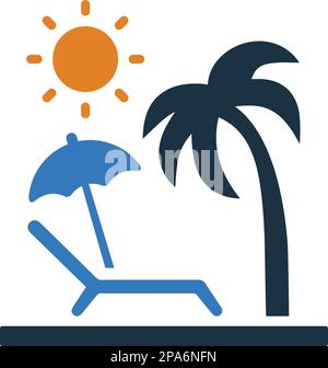 Summer, vacation icon. Flat style vector EPS use in infographics,web design, presentations and on printed materials. Stock Vector