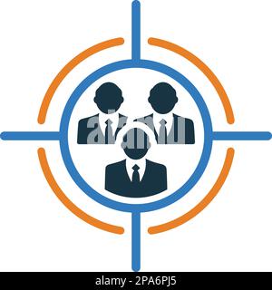 Team Goal icon. Flat style vector EPS use in infographics,web design, presentations and on printed materials. Stock Vector