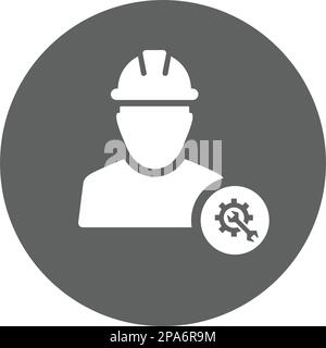 Worker icon symbol for use on mobile apps, print media and web design or any type of design projects. Stock Vector