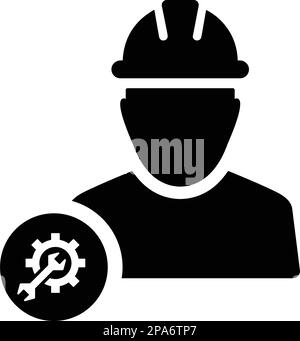 Worker icon symbol for use on mobile apps, print media and web design or any type of design projects. Stock Vector