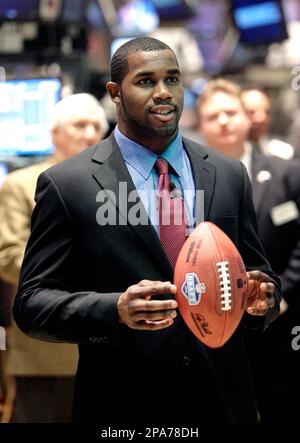 Darren McFadden, a running back from Arkansas, speaks at a news conference  after being selected fourth overall by the Oakland Raiders during the first  round of the NFL football draft Saturday, April