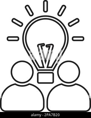 Brain storming icon - Simple editable vector EPS file. Stock Vector