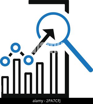 Competitive analysis icon - Vector EPS file. Perfect use for print media, web, stock images, commercial use or any kind of design project. Stock Vector