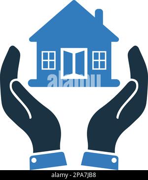 House Insurance, home loan icon, vector graphics for various use. Stock Vector