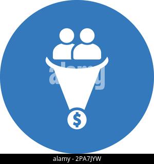 Conversion rate optimization icon - Vector EPS file. Perfect use for print media, web, stock images, commercial use or any kind of design project. Stock Vector