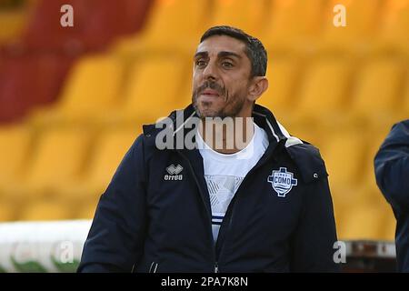 Supporters of Como 1907 during the Serie B match between Benevento Calcio  and Como 1907 at Stadio Vigorito, Benevento, Italy on March 11, 2023. Photo  by Nicola Ianuale Stock Photo - Alamy