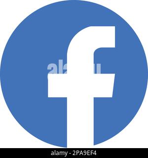 Facebook logo. Realistic social media icon logotype vector. Meta fb symbol. Facebook app button for web on transparent background Stock Vector