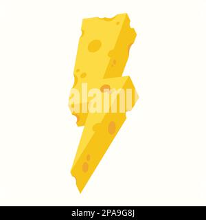 butter vector cheese icon logo clip art Thunder illustration cartoon Stock Vector